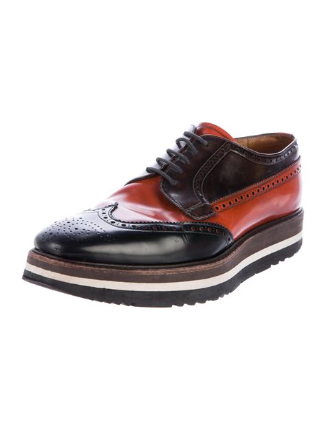 mens prada black brouge|Prada Brogues for Men .